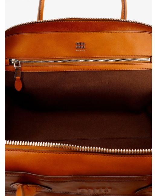 Miu Miu Brown Vivant Leather Handbag
