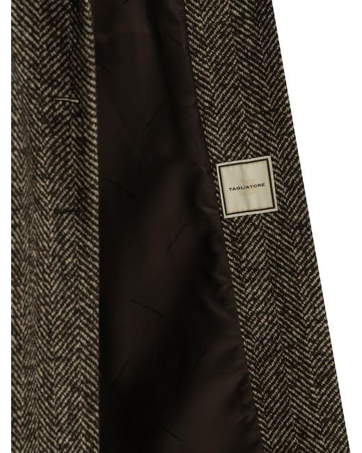 Tagliatore Brown Long Coat "Amanda"