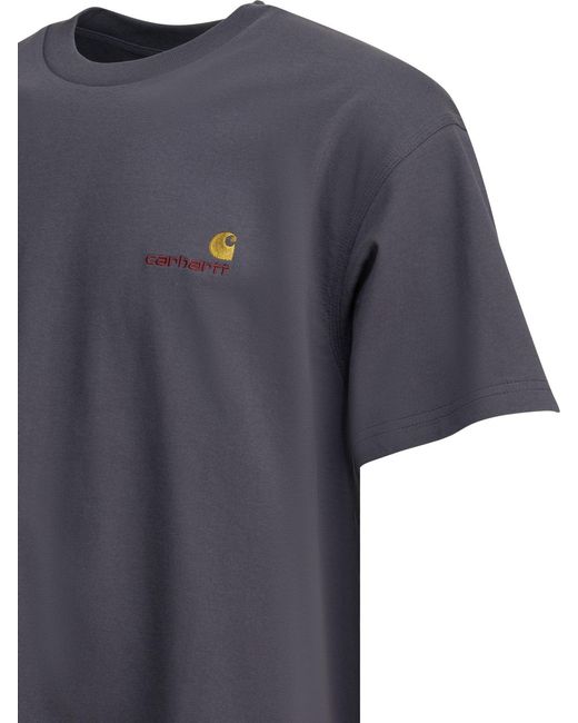 Carhartt Gray "American Script" Crew-Neck T-Shirt for men
