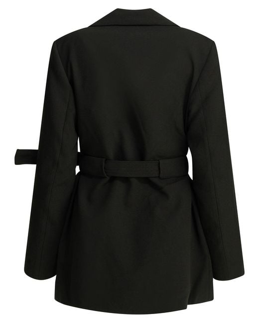 Ganni Black Crepe Blazer