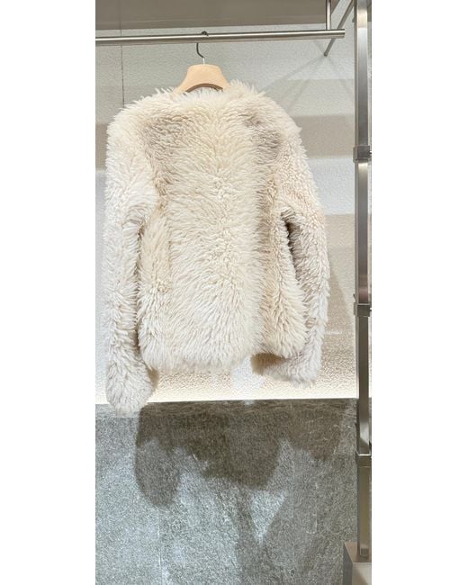 FURLING BY GIANI White Shearling Jacket