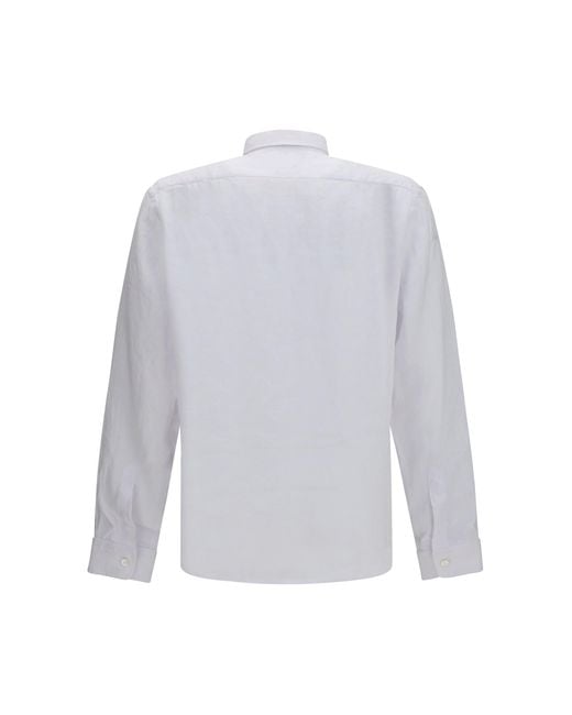 Boss White Shirt Linen for men