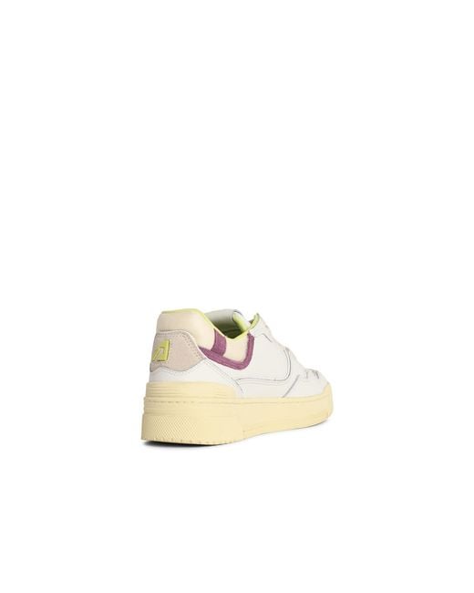 Autry White 'Clc Low' Lear Blend Sneakers