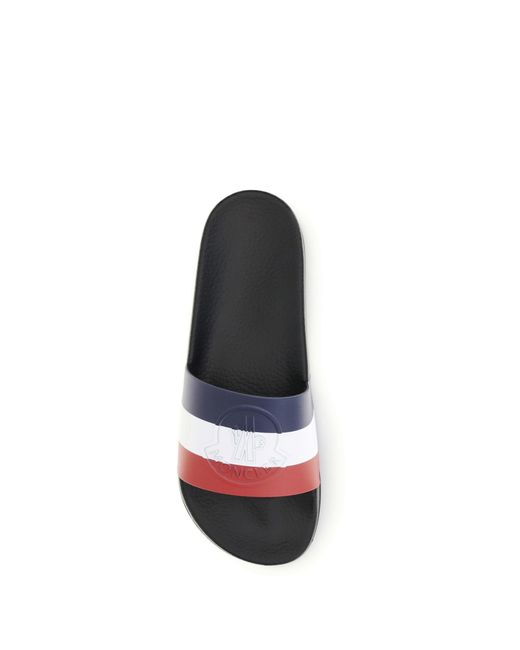 Moncler White Basile Rubber Slippers for men