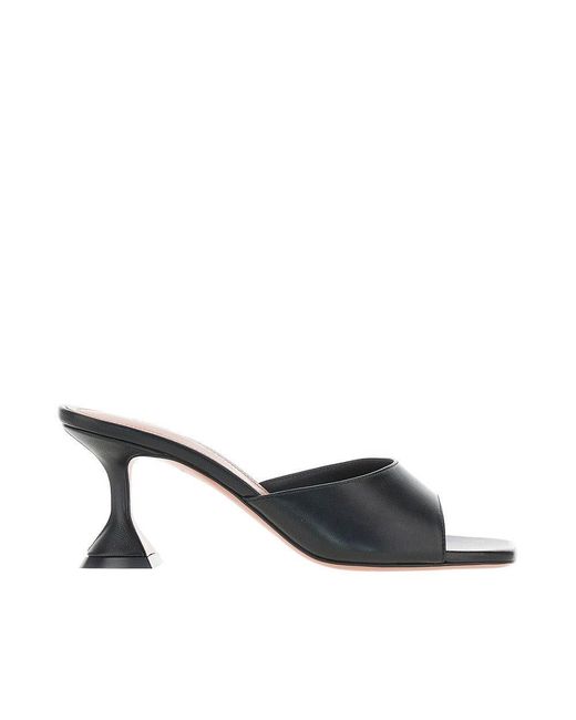 AMINA MUADDI Black 'Lupita' Nappa Leather Slippers 36