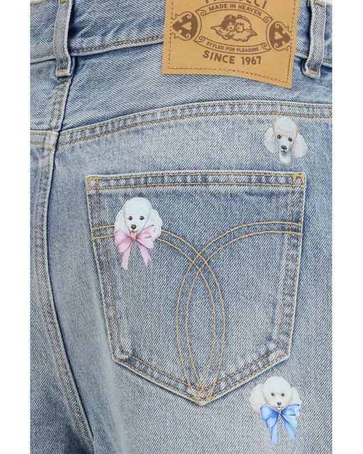 Fiorucci Blue Jeans Poodle-Print