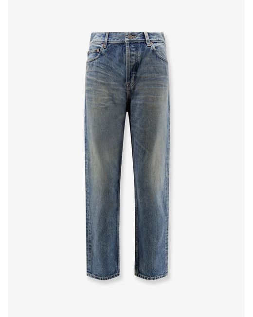 Saint Laurent Blue Ankle Midi Denim Jeans