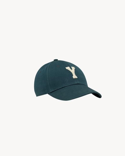 Saint Laurent Blue College Gabardine Baseball Cap for men