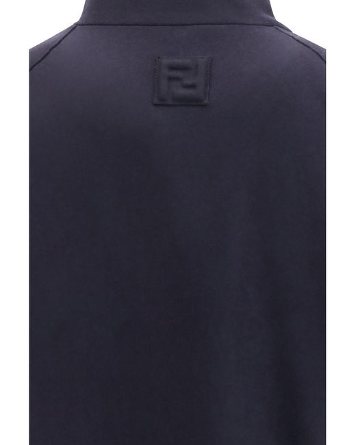 Fendi Blue Cashmere Bomber Jacket for men