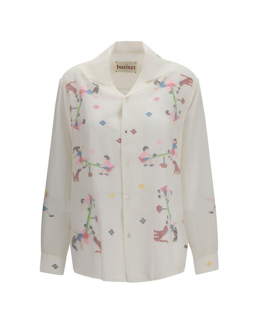 BAZISZT White Cotton Shirt Joy