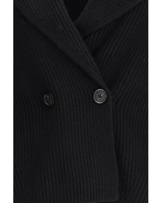 Totême Black Shawl-Lapel Cardigan