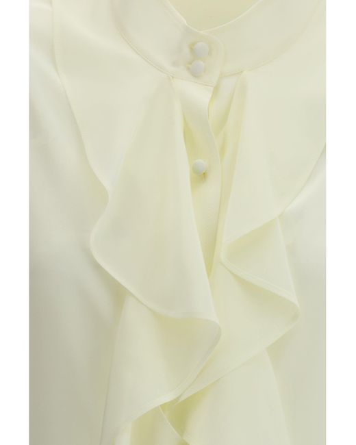 McQueen Green Ruffled Shirt