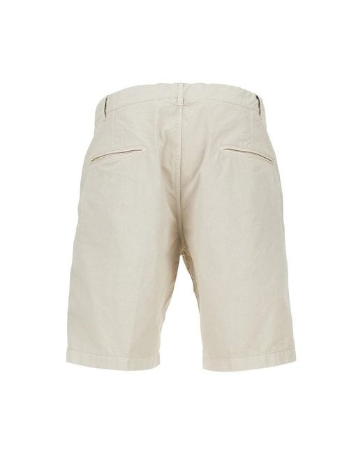 Aspesi Gray Cotton Micro Twill Shorts for men