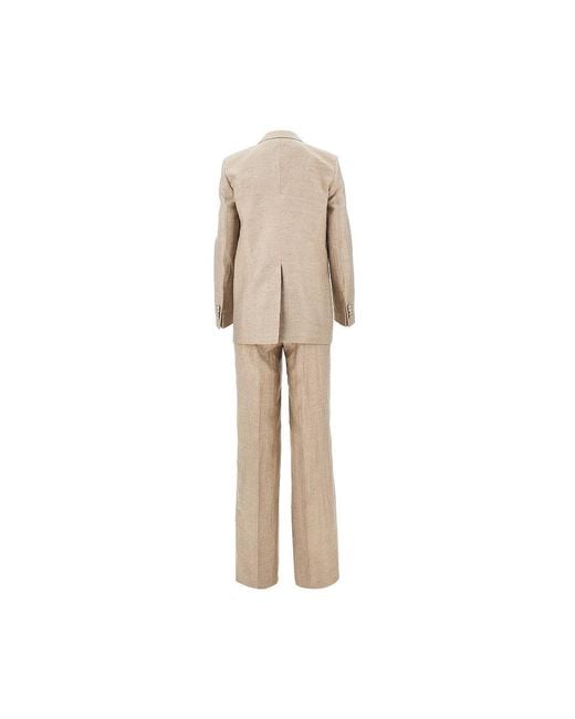 Tagliatore Natural 'Adrianne' Linen-Blend Tailored Suit