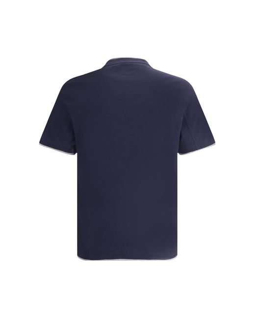 Brunello Cucinelli Blue T-Shirts for men