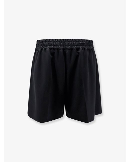 Céline Black Wool Shorts With Leather Tag