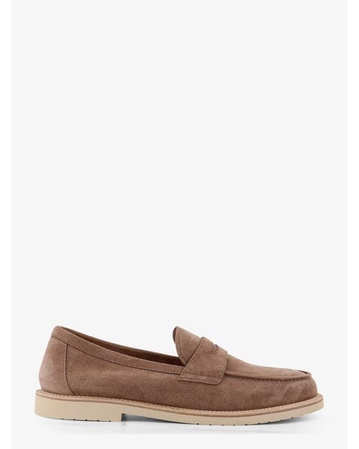 Brunello Cucinelli Brown Flat Shoes Pelle for men