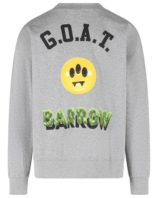 Barrow Gray Cotton Sweatshirt for men