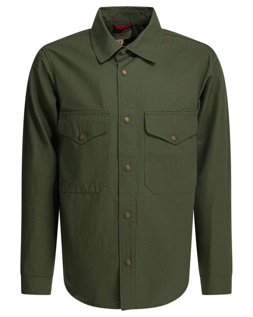 Manifattura Ceccarelli Green "Country" Overshirt Jacket for men