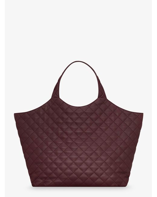 Saint Laurent Purple Icare Quilted Leather Handbag