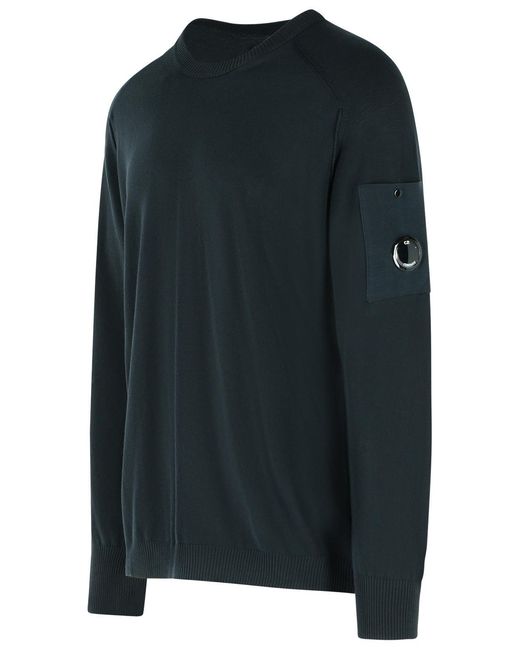 C P Company Blue Cotton Sweater for men