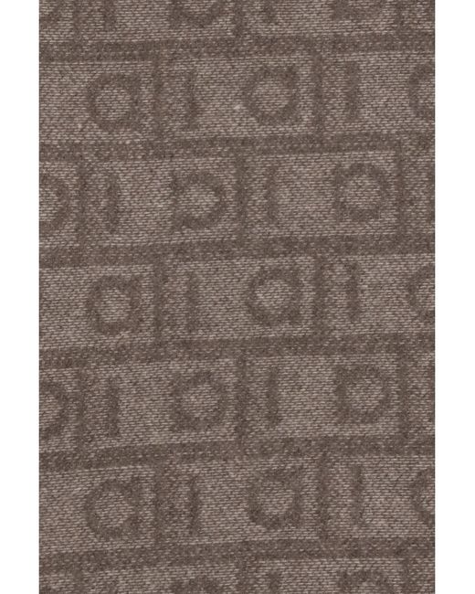 Ferragamo Gray Monogram Scarf