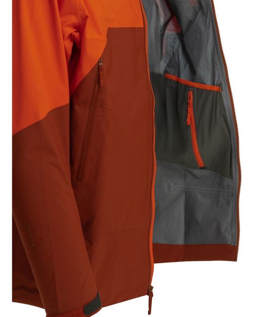 Arc'teryx Orange "Rush" Technical Jacket for men