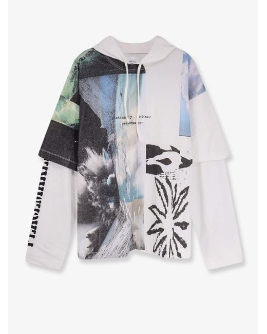 Oamc Peacemaker White Cotton Sweatshirt for men