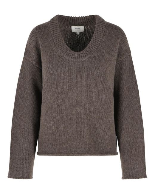 Loulou de Saison Gray Derry Cashmere Sweater