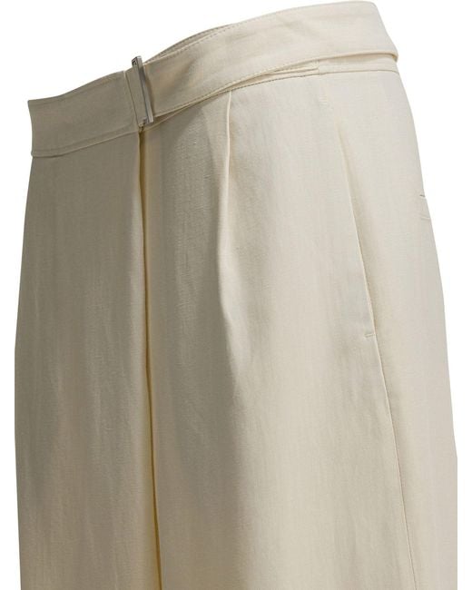 Brunello Cucinelli Natural "Sartorial Wrap" Pants