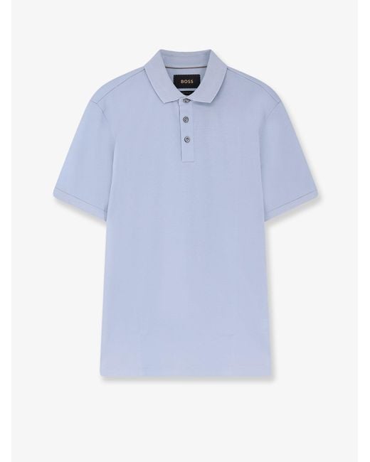 Boss Blue Perry Cotton Polo Shirt for men