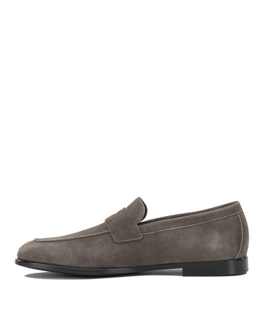 Ferragamo Gray "Tiberio" Moccasins for men