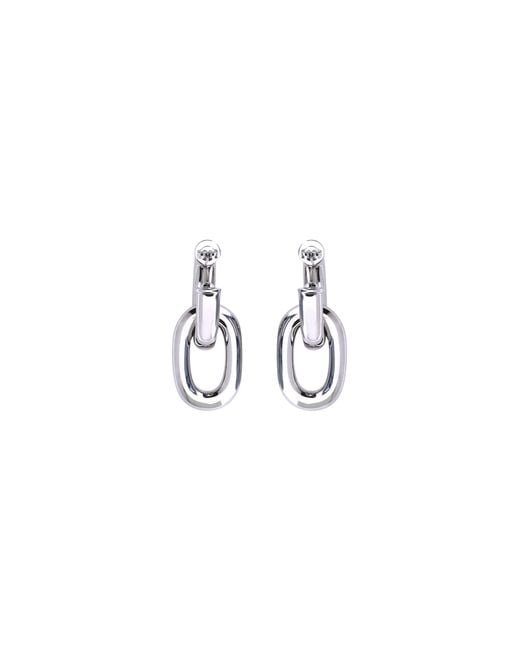Rabanne White Rabanne Double Xl Link Earrings