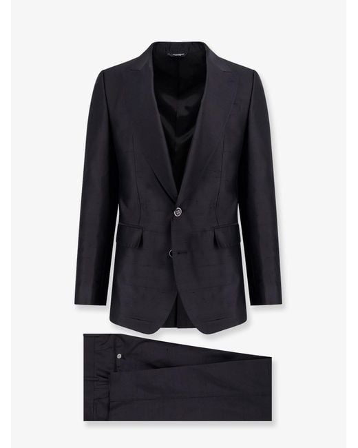 Dolce & Gabbana Blue Sicilia Light Silk Shantung Suit for men