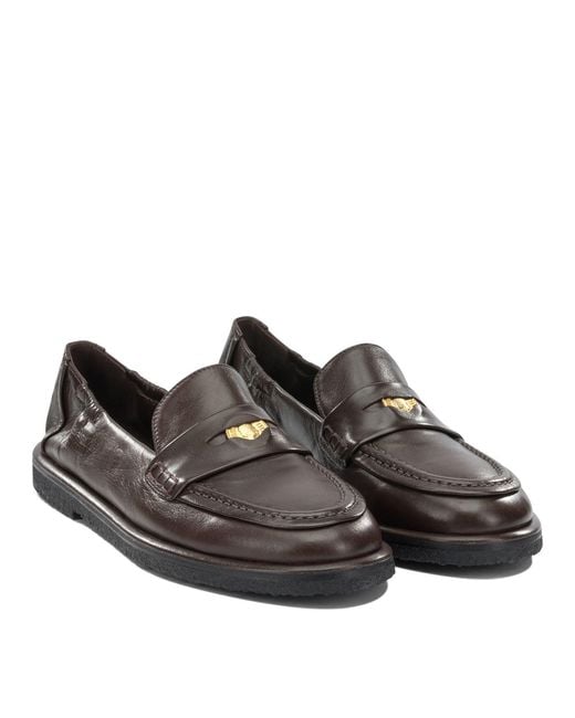Pomme D'or Gray Loafers Espresso