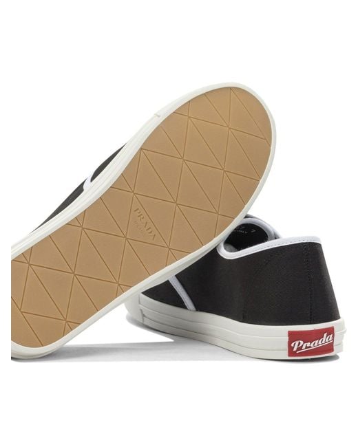 Prada Black Cotton Sneakers for men