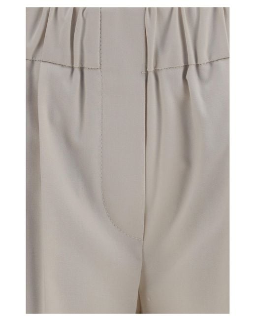 Brunello Cucinelli Gray Cotton Pants