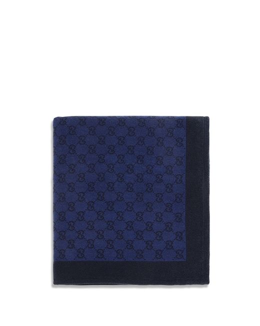 Gucci Blue Gg Cotton Terry Towel