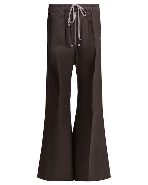 Rick Owens Black Cotton Blend Trousers for men