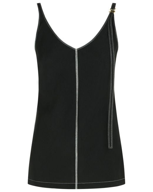Sportmax Black 'Waser' Viscossa Tank Top