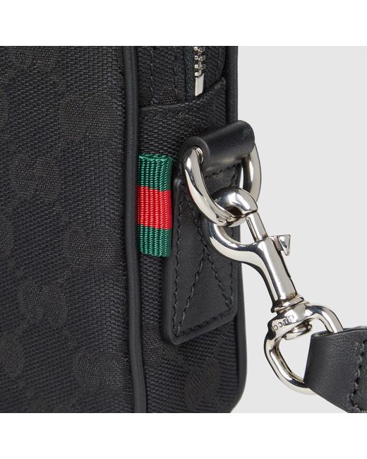 Gucci Black Gg Crossbody Bag for men