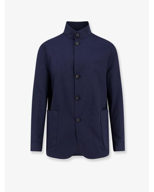 Hevò Blue Jacket Casalvecchio Wool-Blend for men