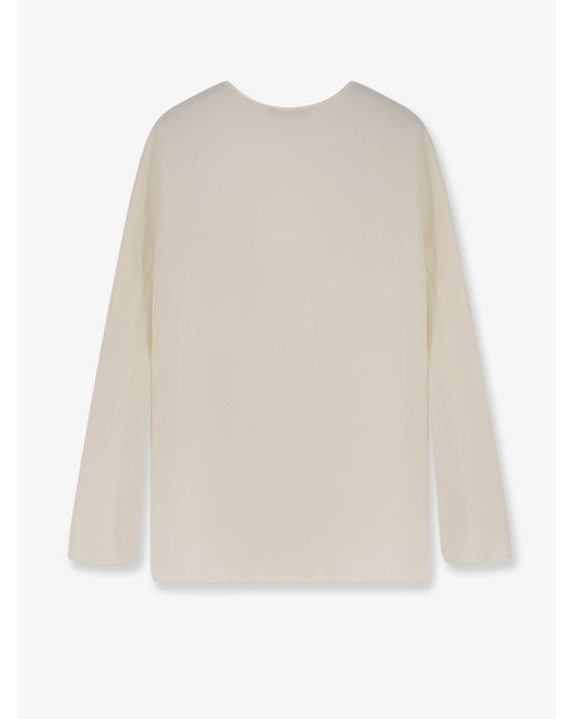 Max Mara White Mxpmitico Stretch Silk Shirt