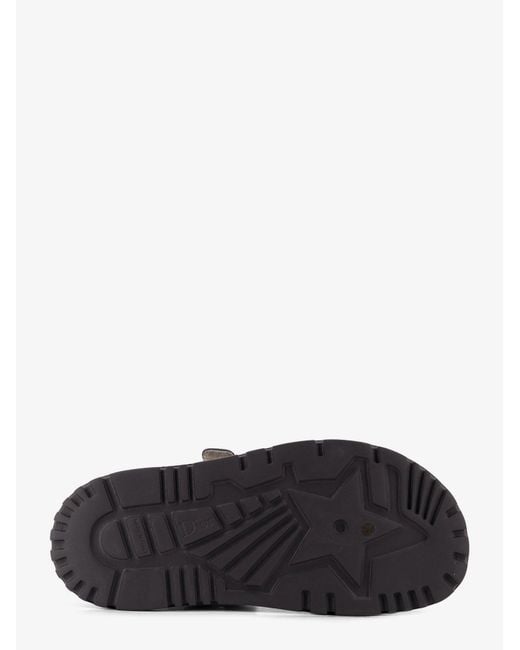 Dior White Dior Canvas Dioract Flat Sandals