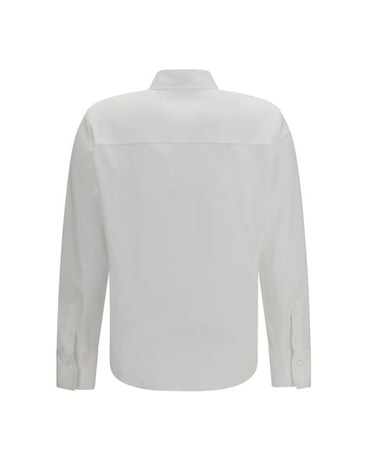 Brunello Cucinelli White Stretch Cotton Poplin Shirt