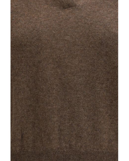 Lisa Yang Brown V-Neck Sweater