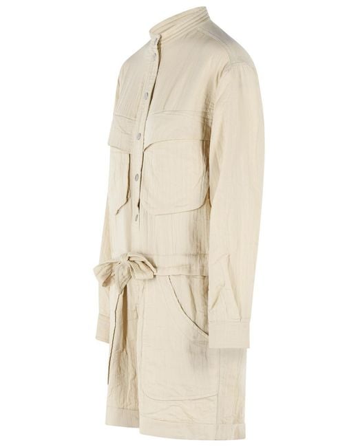 Isabel Marant Natural 'Betyna' One-Piece Jumpsuit