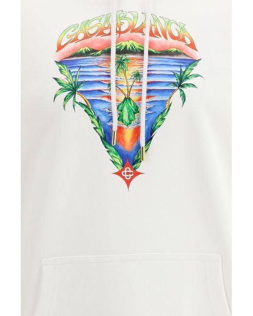 Casablanca White Innocence Triangle Hoodie for men