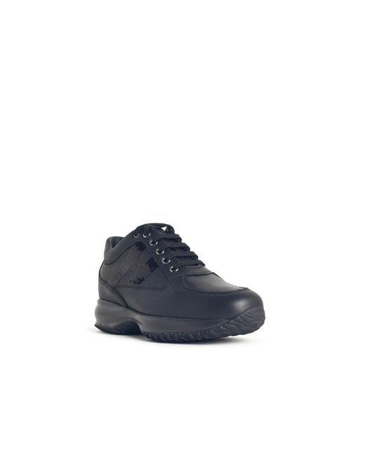 Hogan Blue Interactive Leather Sneakers