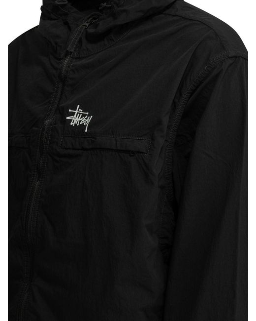 Stussy Black Nylon Jacket for men